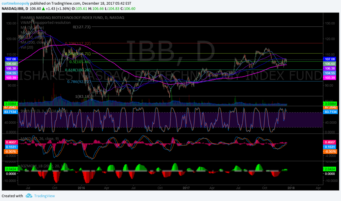 $IBB, swing trading, price, targets