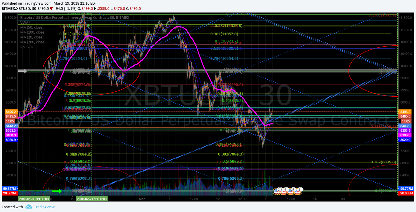 Bitcoin / Crypto Algorithm Model(s) Monday Mar 19 $BTCUSD $XBTUSD $BTC.X $ETH $LTC $XRP #Bitcoin