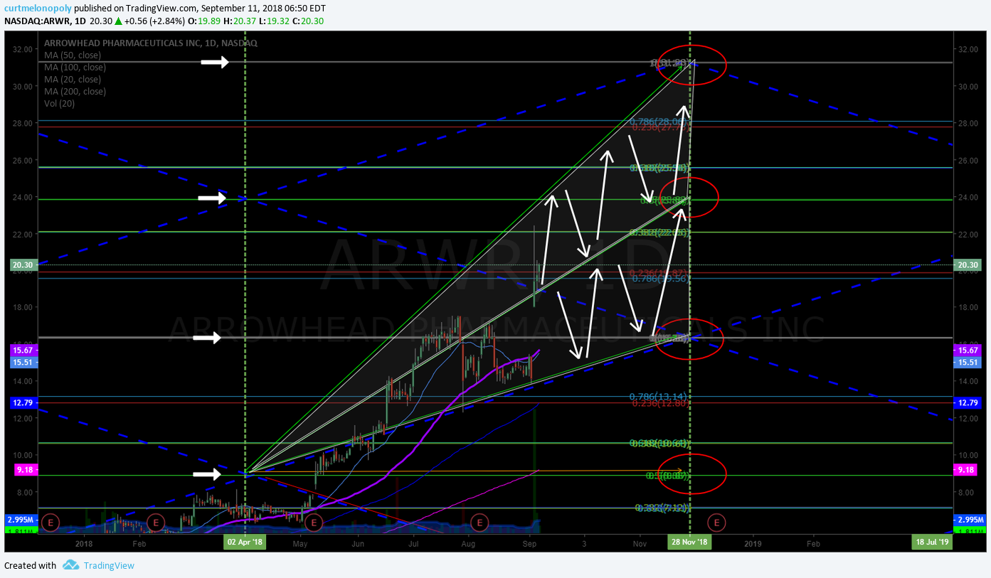 ARWR, Arrowhead, stock, chart